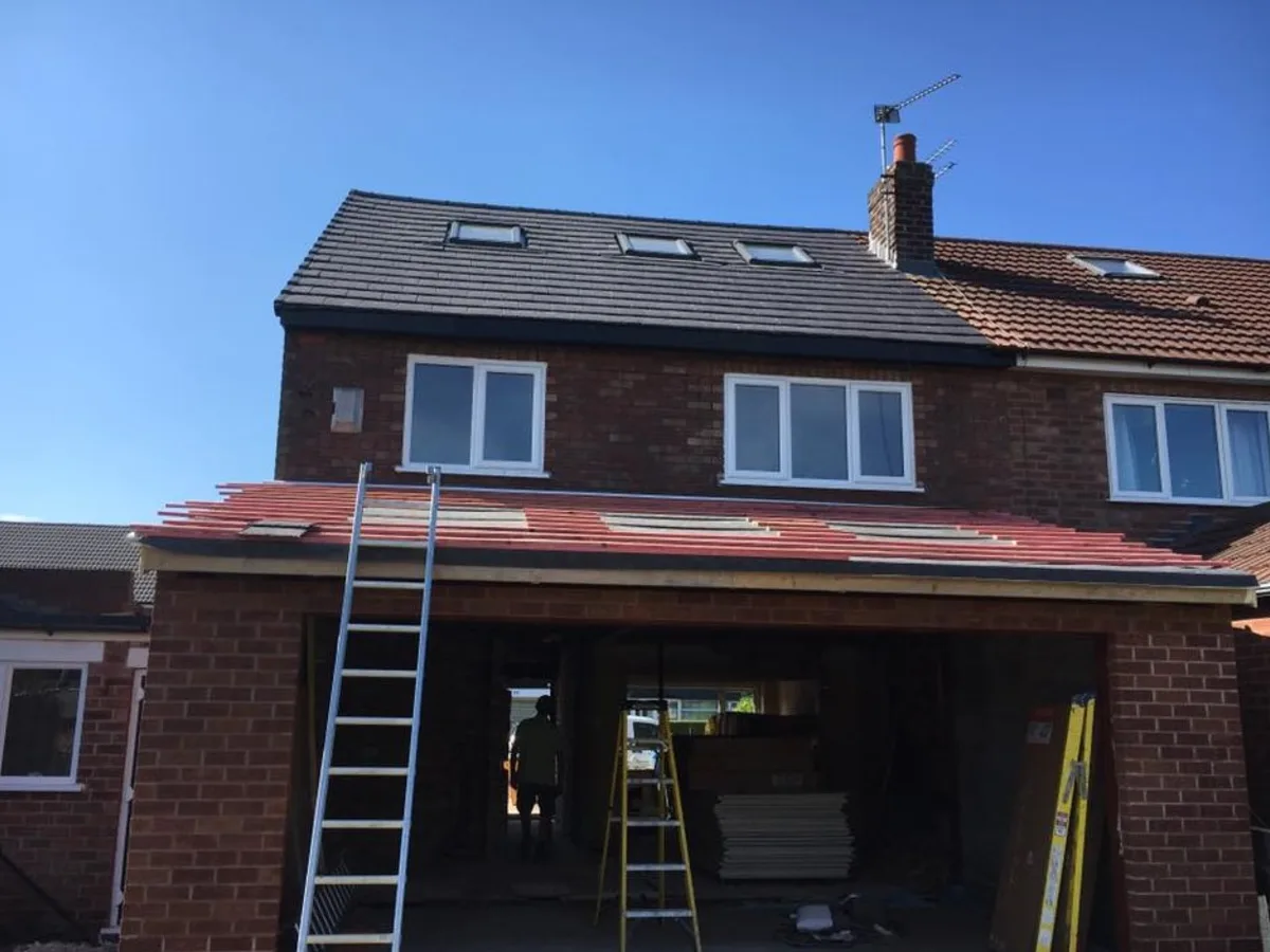 Rear dormer and extension roof