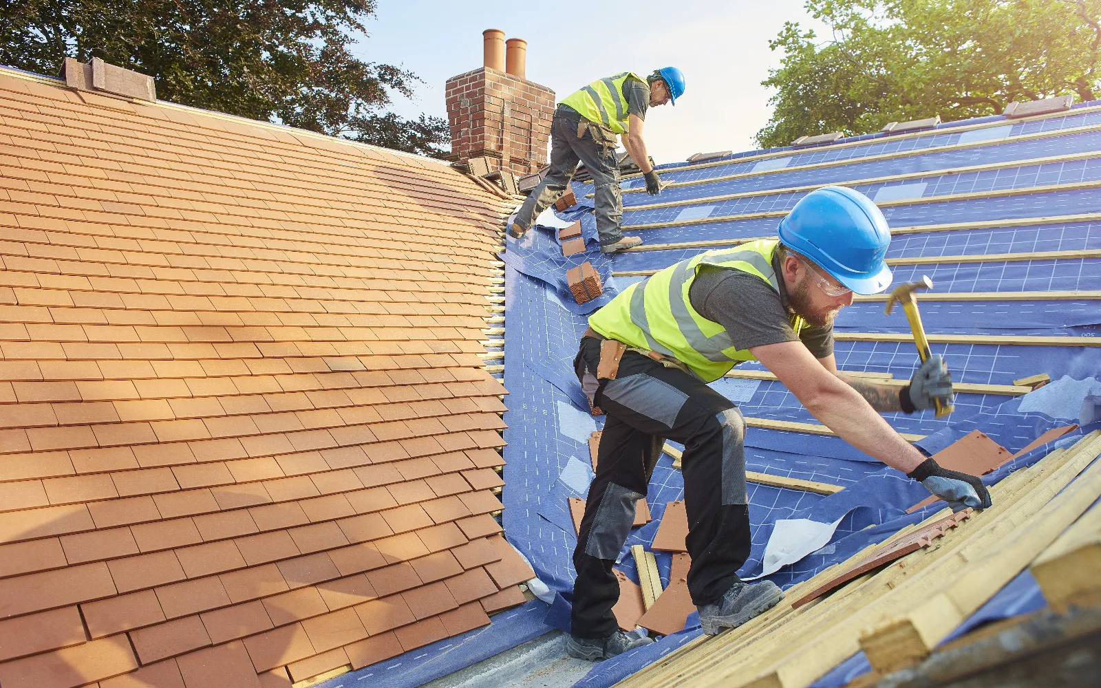 A pitched roof finished by Oakcrest Roofing